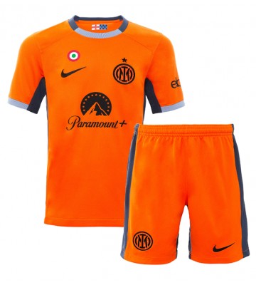 Inter Milan babykläder Tredje Tröja barn 2023-24 Korta ärmar (+ Korta byxor)
